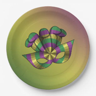 Prato De Papel Máscara de papel para a Mardi Gras