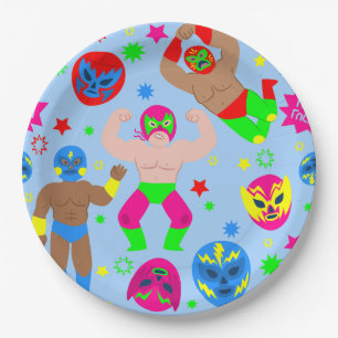 Prato De Papel máscaras de luta livre wrestling luchador lutadore