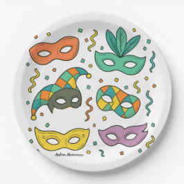 Prato De Papel Máscaras Voadoras