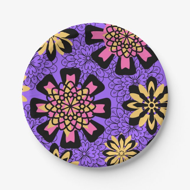 Prato De Papel Matagnum Florah Plate (Frente)