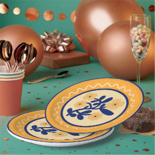 Prato De Papel Matisse Abstrato Floral Artsy Colorida