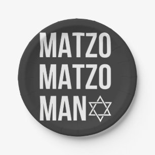 Prato De Papel Matzo Matzo Man Jewish Hanukkah