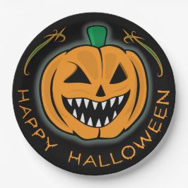 Prato De Papel Mau Pumpkin