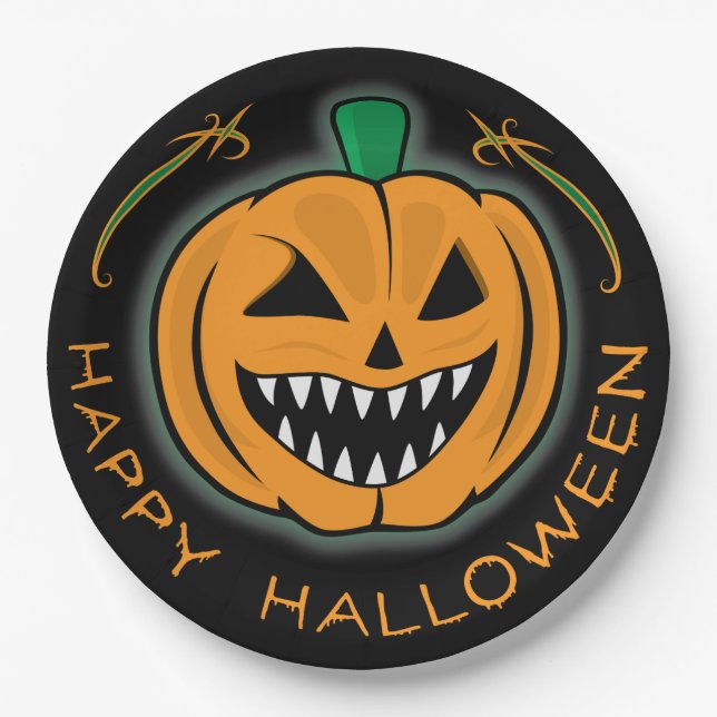 Prato De Papel Mau Pumpkin (Frente)