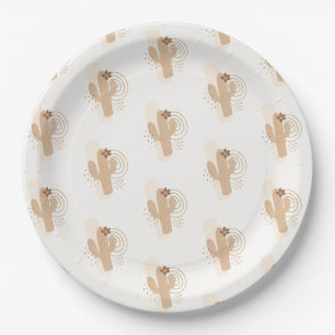 Prato De Papel Mdoern Minimalista Boho Desert Cactus Chá de frald