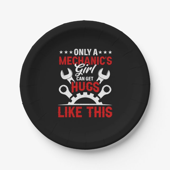 Prato De Papel Mecânica apenas moça mecânica (Frente)