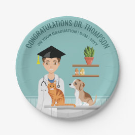 Prato De Papel Médico Veterinário Graduado Vet DVM Parabéns