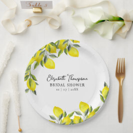 Prato De Papel Mediterranean Lemon Bridal Shower