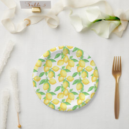 Prato De Papel Mediterrenean Citrus Lemon pattern