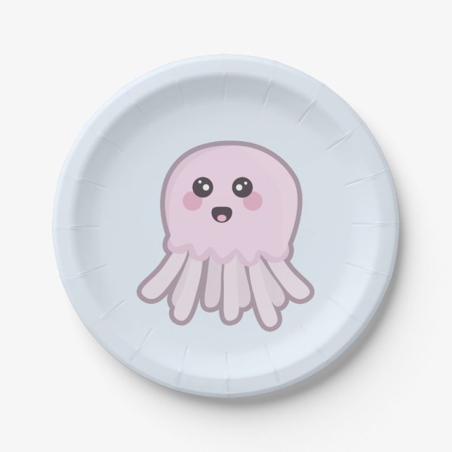 Prato De Papel Medusa de Kawaii (Frente)