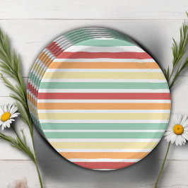 Prato De Papel Meia Chá de fraldas de margarida retrô