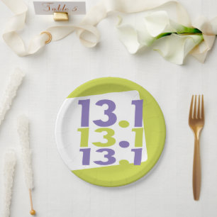 Prato De Papel Meia maratona com tema 13.1