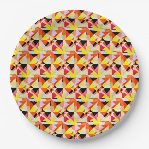 Prato De Papel Meias abstrato multiImpressão de coloração geométr