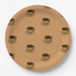 Prato De Papel Meio século Moderno Café Marrom