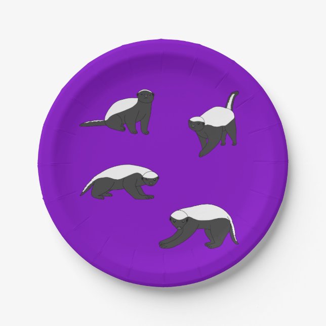 Prato De Papel Mel Badgers (Frente)