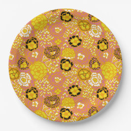 Prato De Papel Melão Limão Dourado