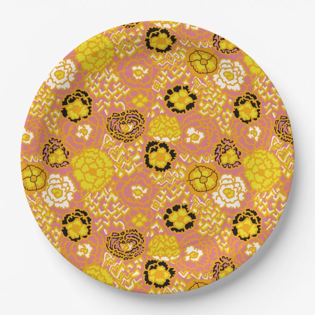 Prato De Papel Melão Limão Dourado (Frente)