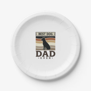 Prato De Papel Melhor Pai de Cachorro de Todos os Tempos Design d