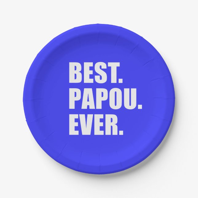 Prato De Papel Melhor Papou De Vovô Grego (Frente)