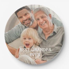 Prato De Papel Melhor Vovô Já Criou Foto Personalizada