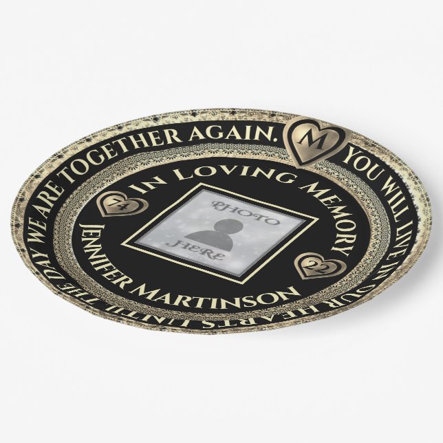 Prato De Papel Memória de Amar Memorial Fotográfica (Inclinado)