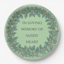 Prato De Papel Memorial Personalizado de Eucalipto – Elegante