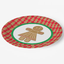 Menina de Biscoito de Natal Vermelha e Branca