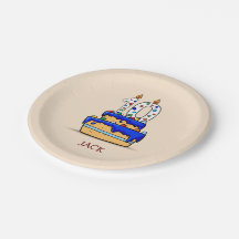 Menino 10º aniversário, 10 no Bolo Azul Doce