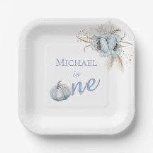 Menino de 1 ano Boho Blue Pumpkin