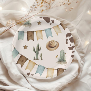 Prato De Papel Menino do Oeste Selvagem Primeiro Rodeio festa de 