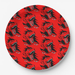 Prato De Papel Meninos dinossauros