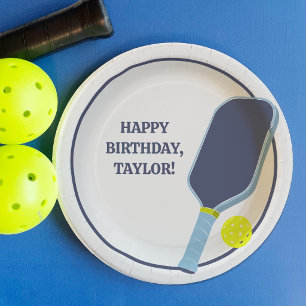 Prato De Papel Mensagem Personalizada para Jogadores de Picklebal