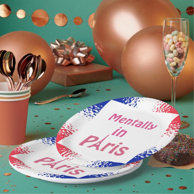 Prato De Papel Mentalmente Em Placa De Papel Em Paris (Múltiplo)