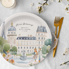 Prato De Papel Merci Beaucoup | Parisian Watercolor Garden