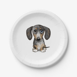 Prato De Papel Merle Dapple Dachshund Cute Wiener