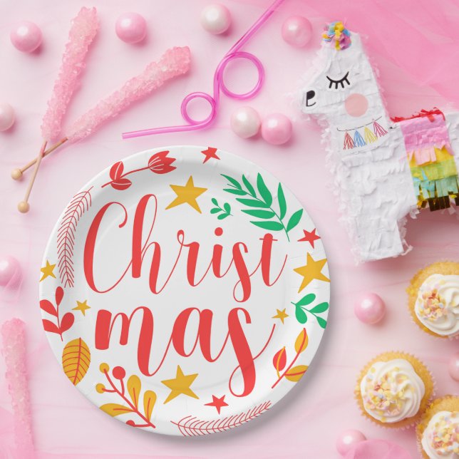 Prato De Papel Merry Christmas (Festa)