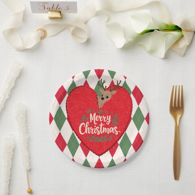 Prato De Papel Merry Christmas Paper Plate (Casamento)