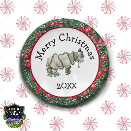 Prato De Papel Merry Christmas Shetland Pony Plates