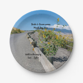 Prato De Papel Mesa de flores da montanha ocidental do país casua