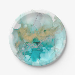 Prato De Papel Metálicos entrelaçados