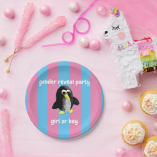 Prato De Papel Meu amigo, o pinguim, Placas de Papel Personalizad