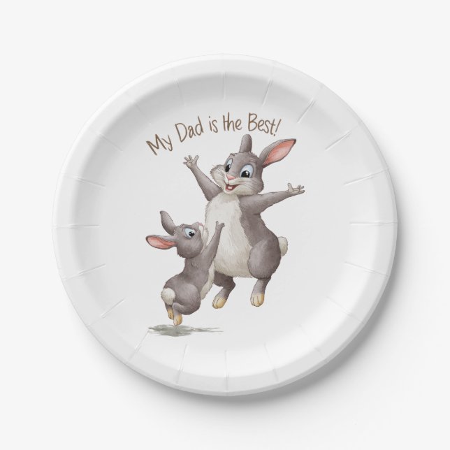 Prato De Papel Meu Pai É O Melhor (Frente)