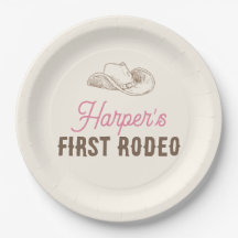Meu Primeiro Rodeio Personalizado Rosa Aniversário