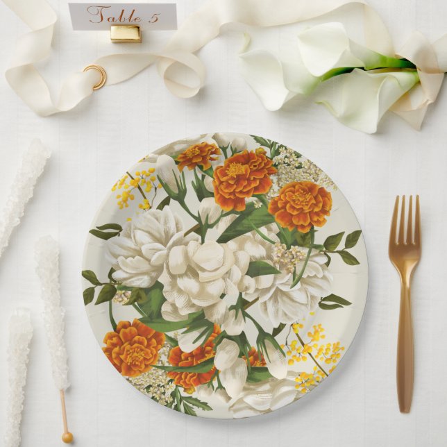 Prato De Papel Mexicano Cinco Floral De Mayo Fiesta (Casamento)