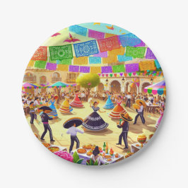 Prato De Papel mexicano Fiesta