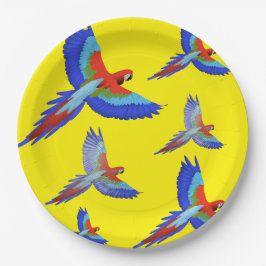 Prato De Papel Mikitiez parrot hawaii verão sunset Beach primaver