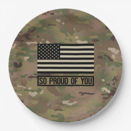 Prato De Papel Militar - tão orgulhoso de você