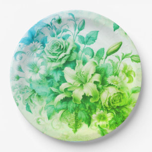 Prato De Papel Minha Perfeição Floral de Teste