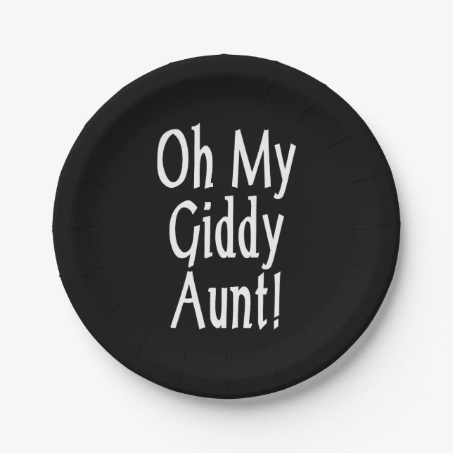 Prato De Papel Minha Tia Giddy! (Frente)