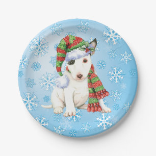 Prato De Papel Mini Bull Terrier Natal